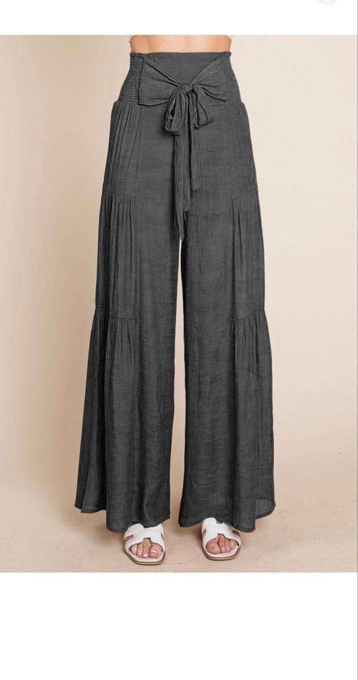 Jade by Jane Charcoal Wide Leg Smocked Waist Pants – Size 1X